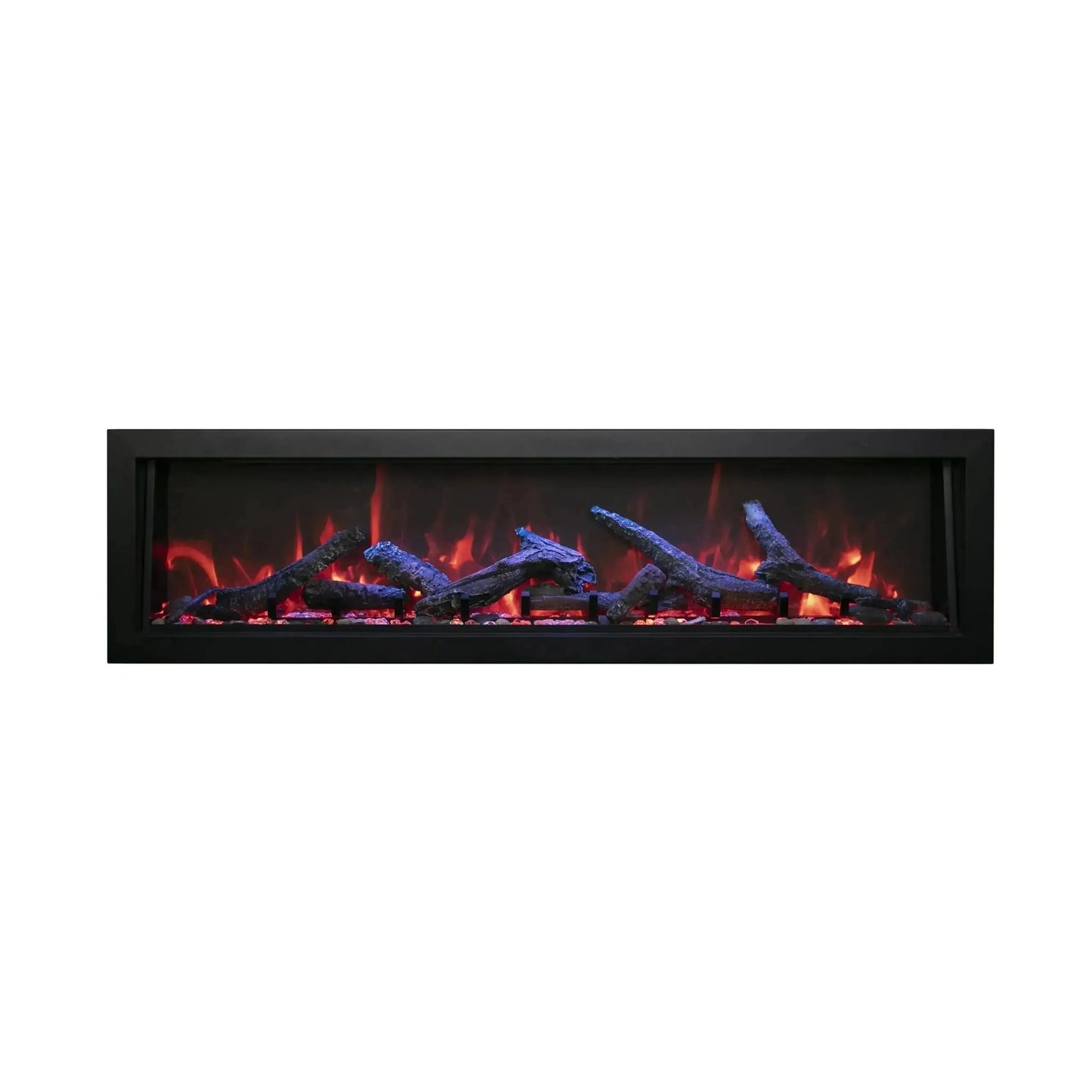 Remii by Amantii Deep Series 65" Built-in Electric Fireplace With Black Steel Surround