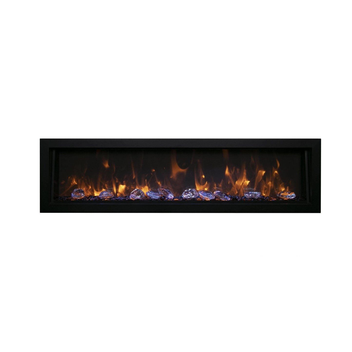 Remii by Amantii Deep Series 65" Built-in Electric Fireplace With Black Steel Surround