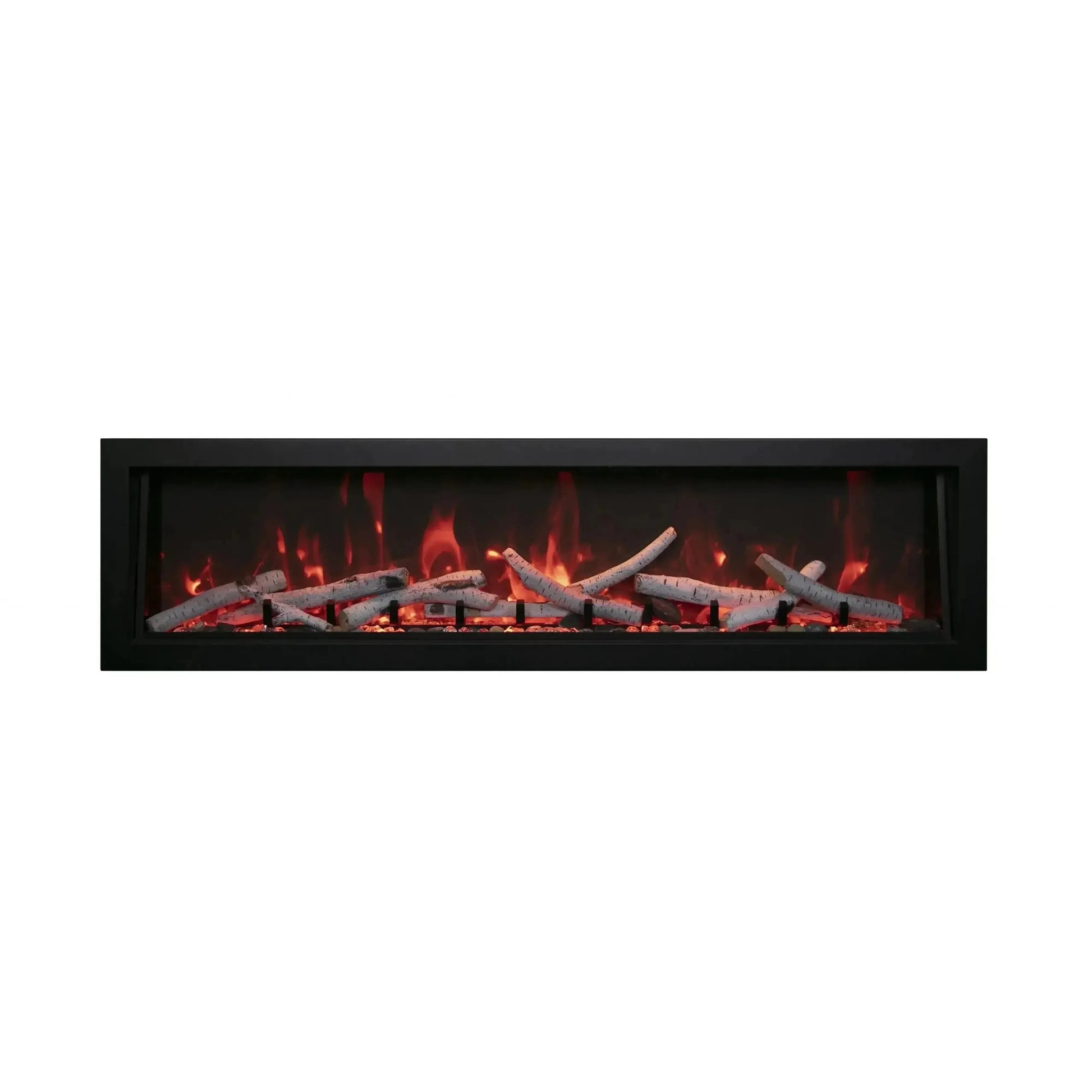 Remii by Amantii Deep Series 65" Built-in Electric Fireplace With Black Steel Surround