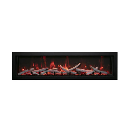 Remii by Amantii Deep Series 65" Built-in Electric Fireplace With Black Steel Surround