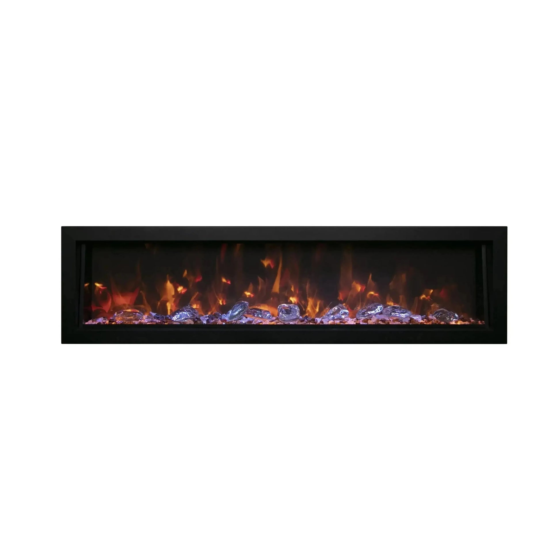 Remii by Amantii Deep Series 65" Built-in Electric Fireplace With Black Steel Surround