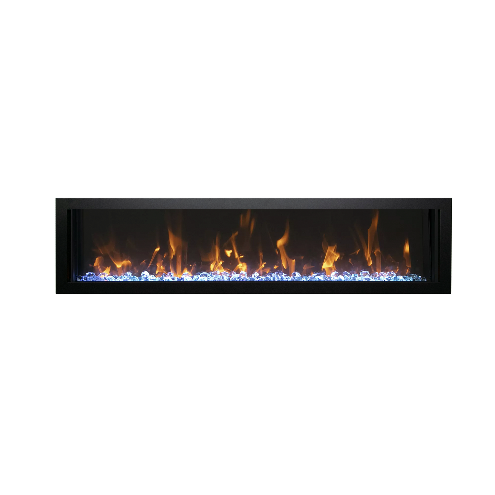 Remii by Amantii Extra Slim 65" Wall Mount Smart Electric Fireplace With Black Steel Surround