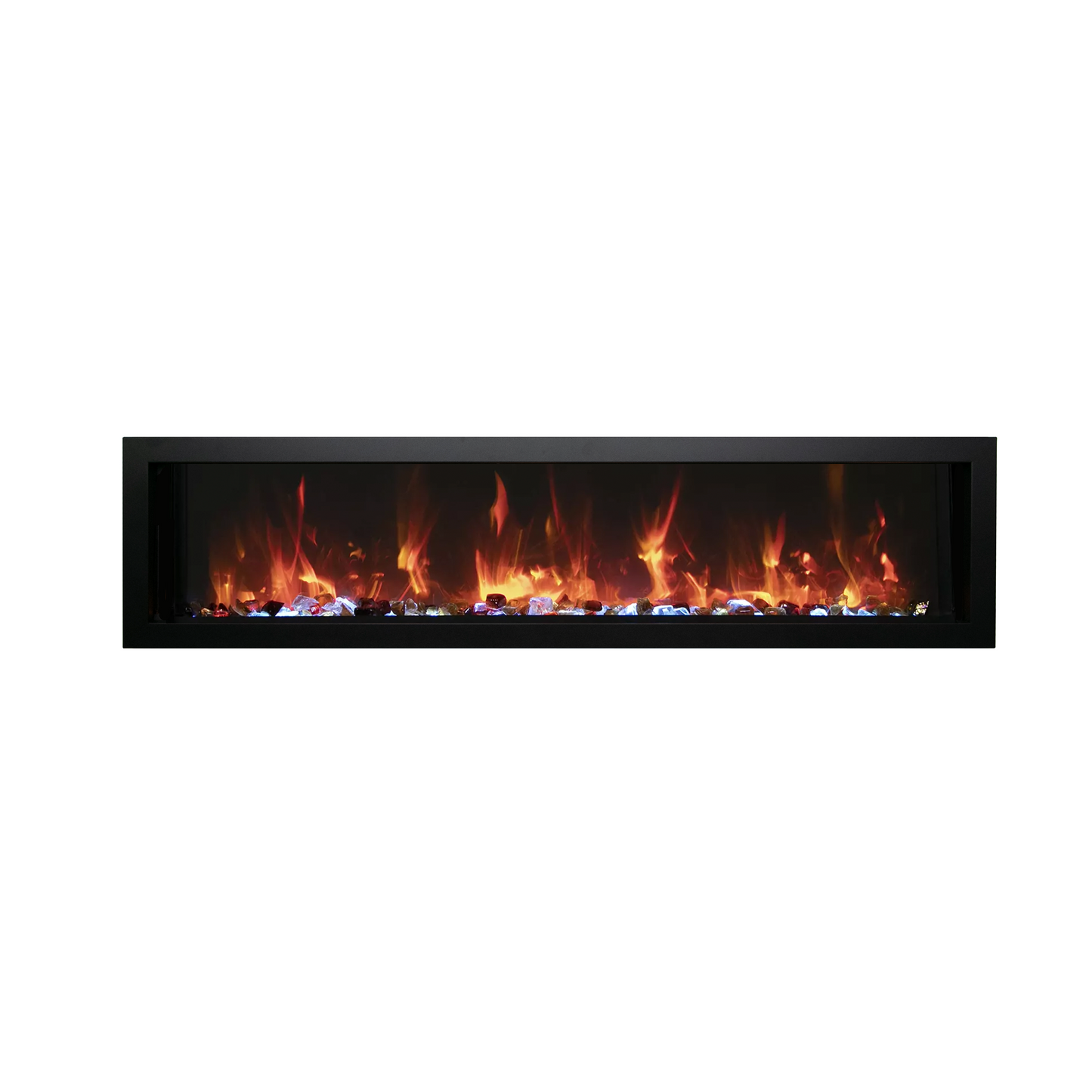 Remii by Amantii Extra Slim 65" Wall Mount Smart Electric Fireplace With Black Steel Surround