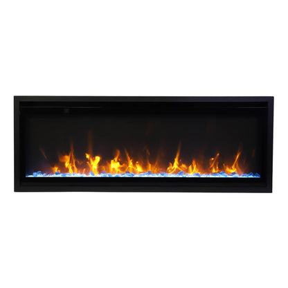 Remii by Amantii Extra Slim 65" Wall Mount Smart Electric Fireplace With Black Steel Surround