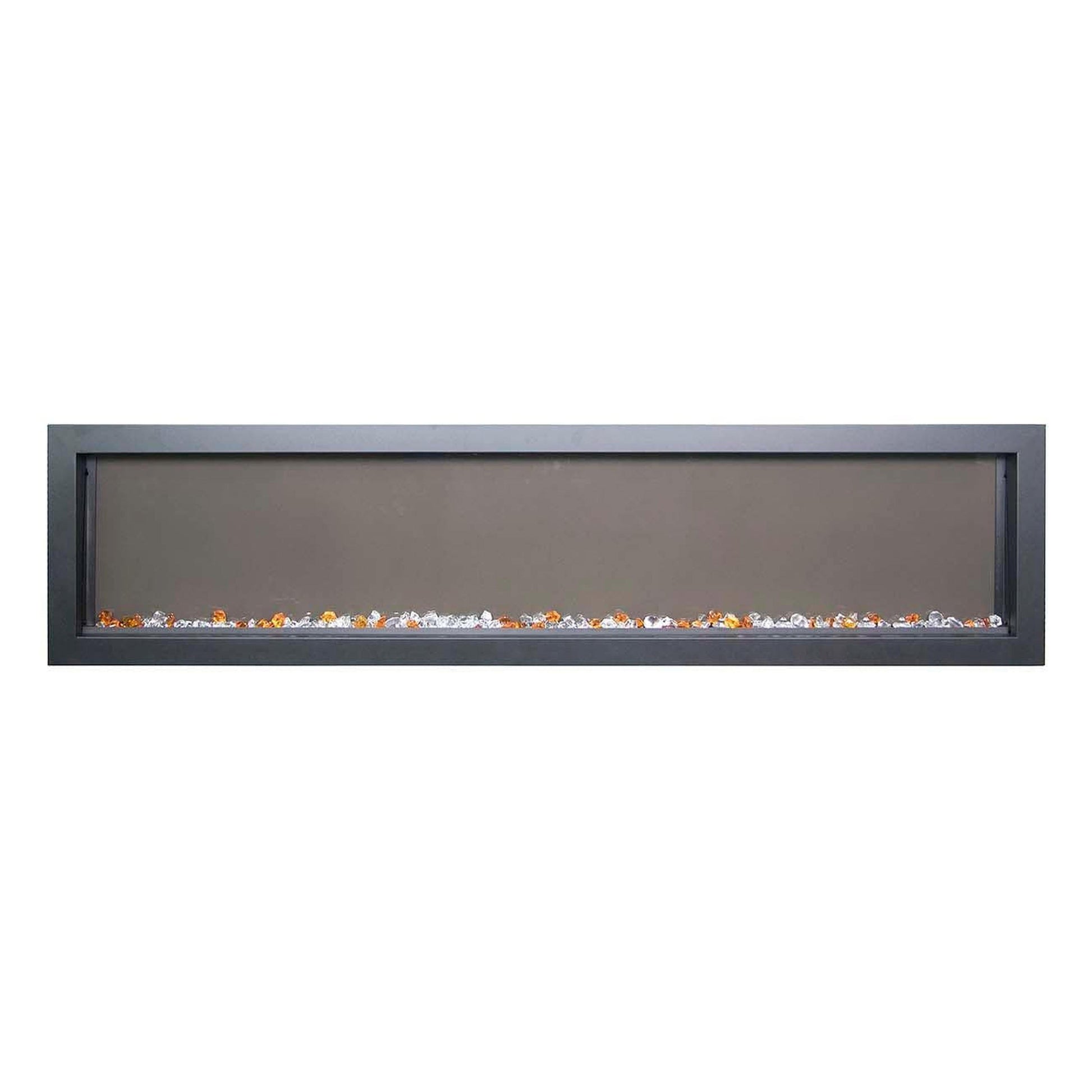 Remii by Amantii Extra Slim Series 65" Built-in Electric Fireplace With Black Steel Surround
