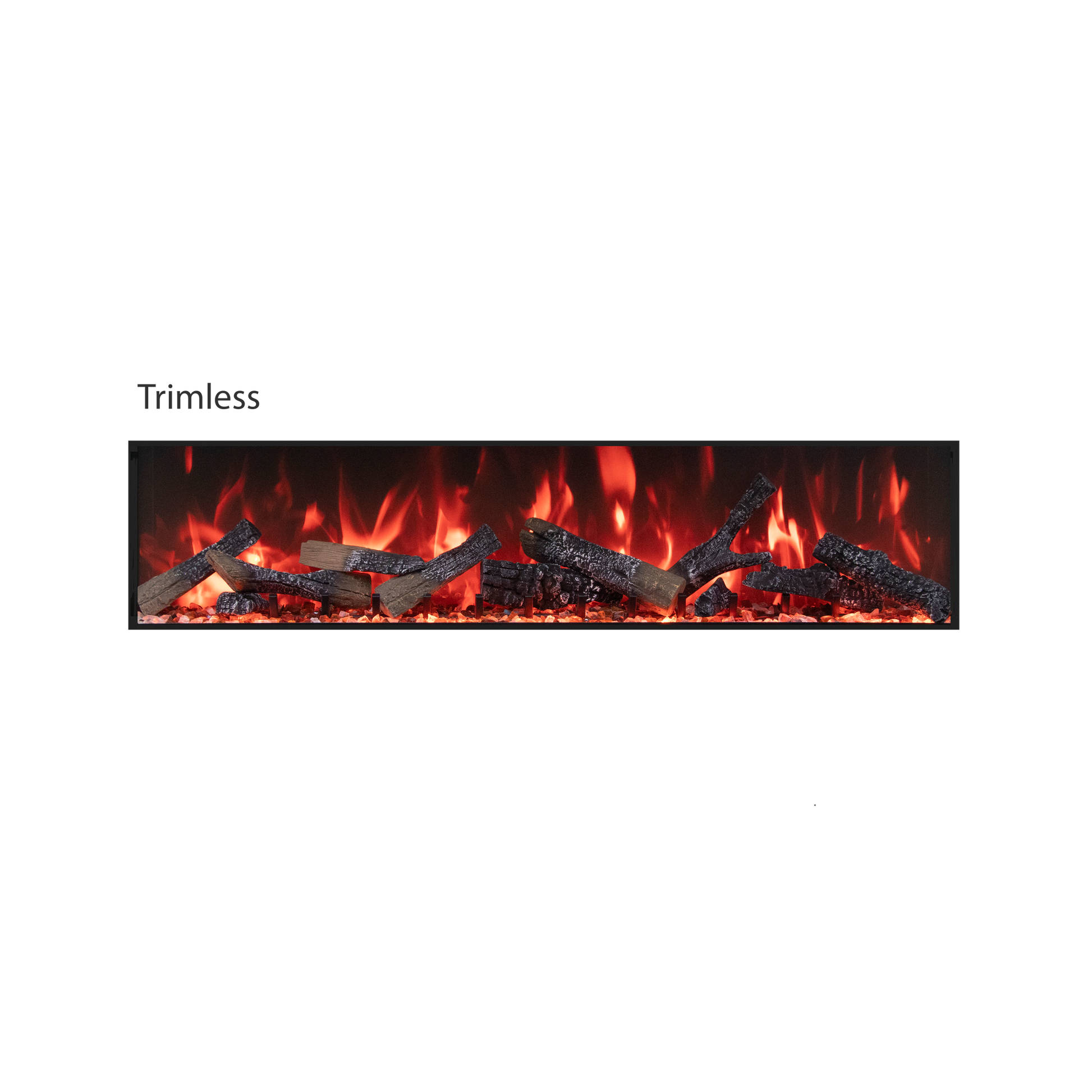 Remii by Amantii Extra Tall Series 65" Built-in Electric Fireplace With Black Steel Surround