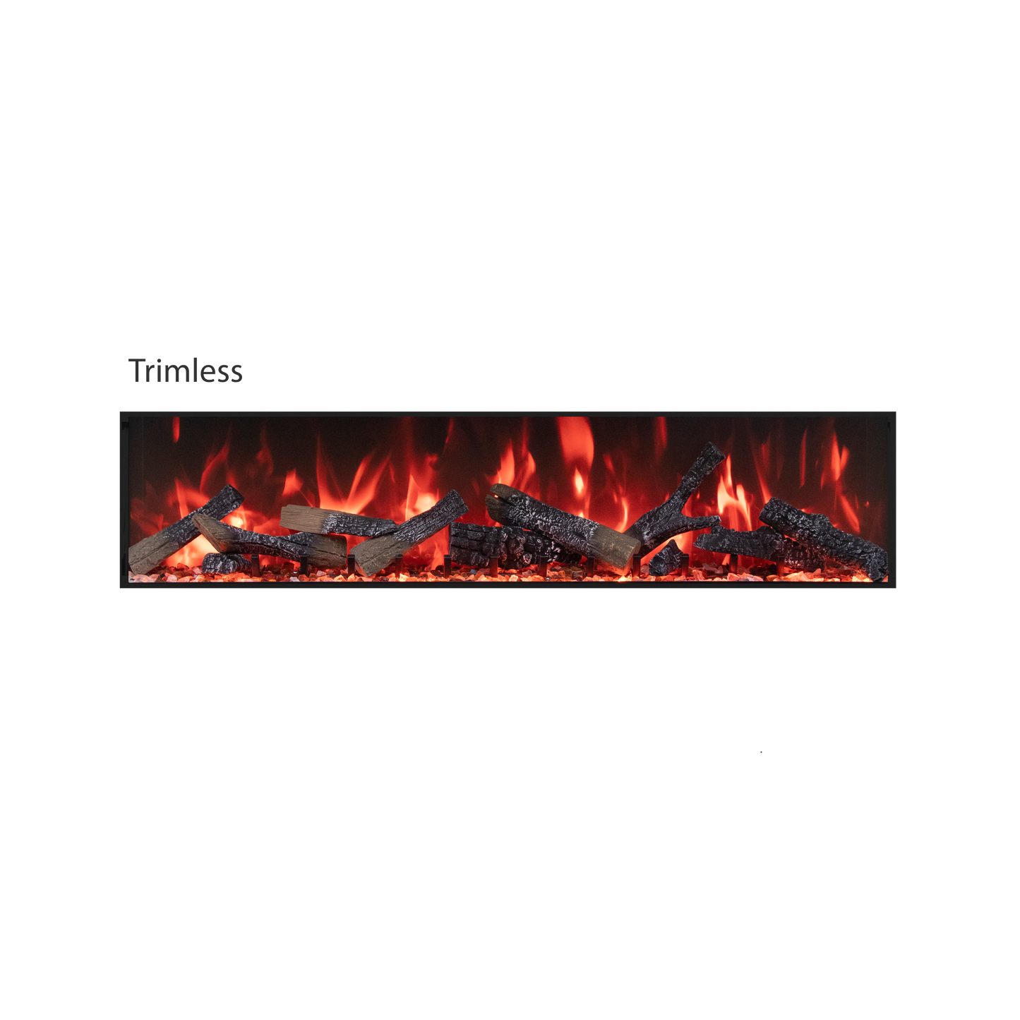 Remii by Amantii Extra Tall Series 65" Built-in Electric Fireplace With Black Steel Surround
