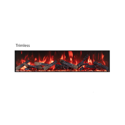Remii by Amantii Extra Tall Series 65" Built-in Electric Fireplace With Black Steel Surround