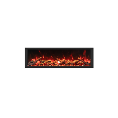Remii by Amantii Extra Tall Series 65" Built-in Electric Fireplace With Black Steel Surround