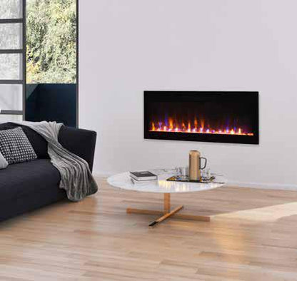 Remii by Amantii Horizon 60" WiFi-Enabled Wall-Mounted Electric Fireplace With Clear Glass Media