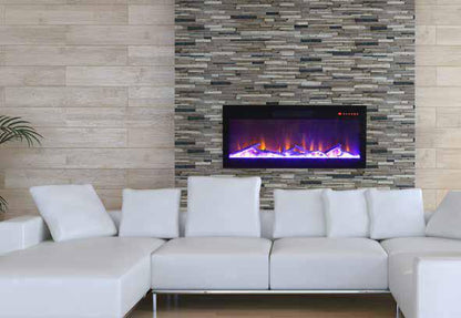 Remii by Amantii Horizon 60" WiFi-Enabled Wall-Mounted Electric Fireplace With Clear Glass Media
