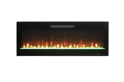 Remii by Amantii Horizon 50" WiFi-Enabled Wall-Mounted Electric Fireplace With Clear Glass Media