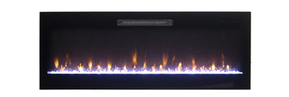 Remii by Amantii Horizon 50" WiFi-Enabled Wall-Mounted Electric Fireplace With Clear Glass Media
