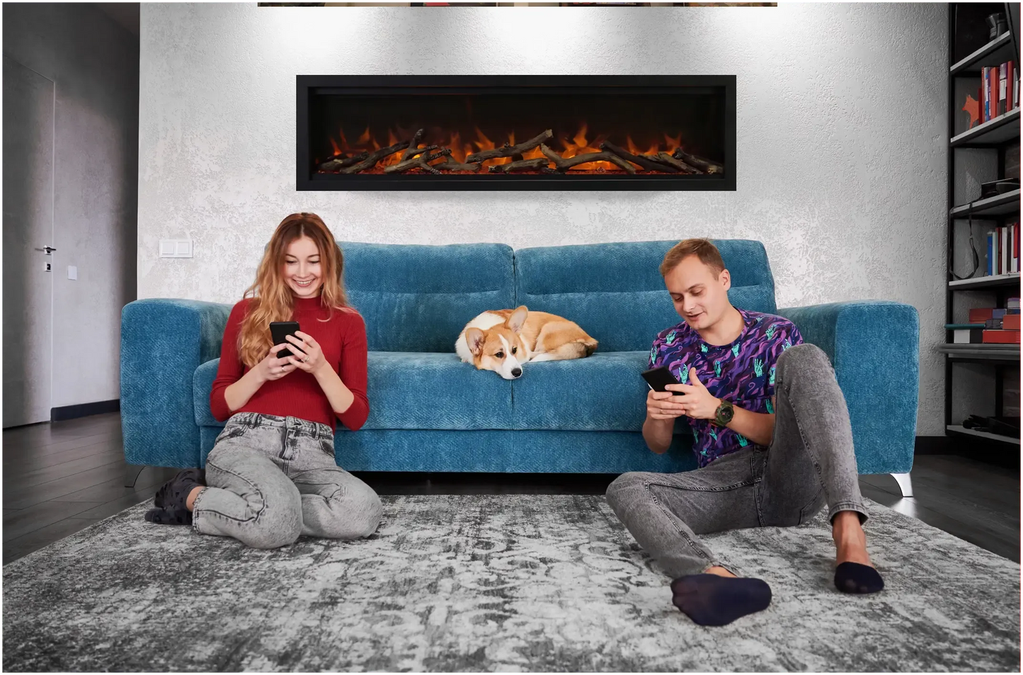 Remii by Amantii Wall Mount Lumina 88" Indoor / Outdoor Built-in Smart Electric Fireplace