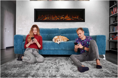 Remii by Amantii Wall Mount Lumina 88" Indoor / Outdoor Built-in Smart Electric Fireplace