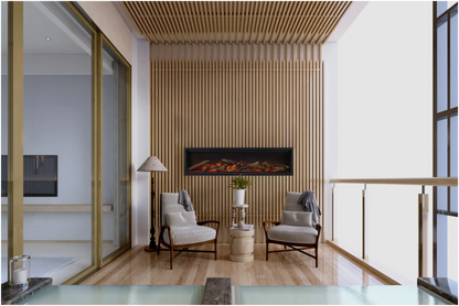 Remii by Amantii Wall Mount Lumina 88" Indoor / Outdoor Built-in Smart Electric Fireplace