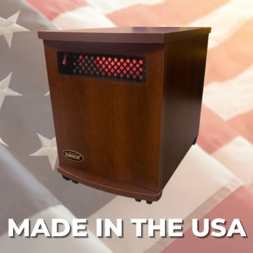 SUNHEAT USA1500-M 13" Cherry Electric Portable Infrared Heater