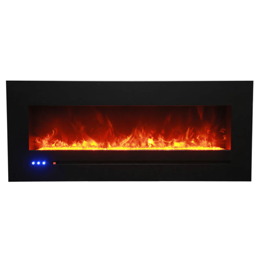 Sierra Flame by Amantii 26" Wall Mount/Flush Mount Electric Fireplace with Deep Charcoal Colored Steel Surround