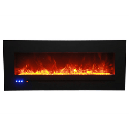 Sierra Flame by Amantii 26" Wall Mount/Flush Mount Electric Fireplace with Deep Charcoal Colored Steel Surround