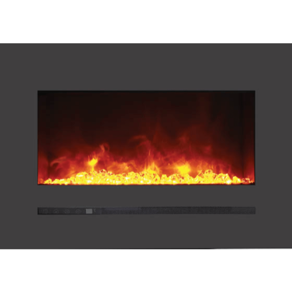 Sierra Flame by Amantii 26" Wall Mount/Flush Mount Electric Fireplace with Deep Charcoal Colored Steel Surround