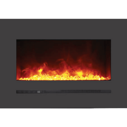 Sierra Flame by Amantii 26" Wall Mount/Flush Mount Electric Fireplace with Deep Charcoal Colored Steel Surround