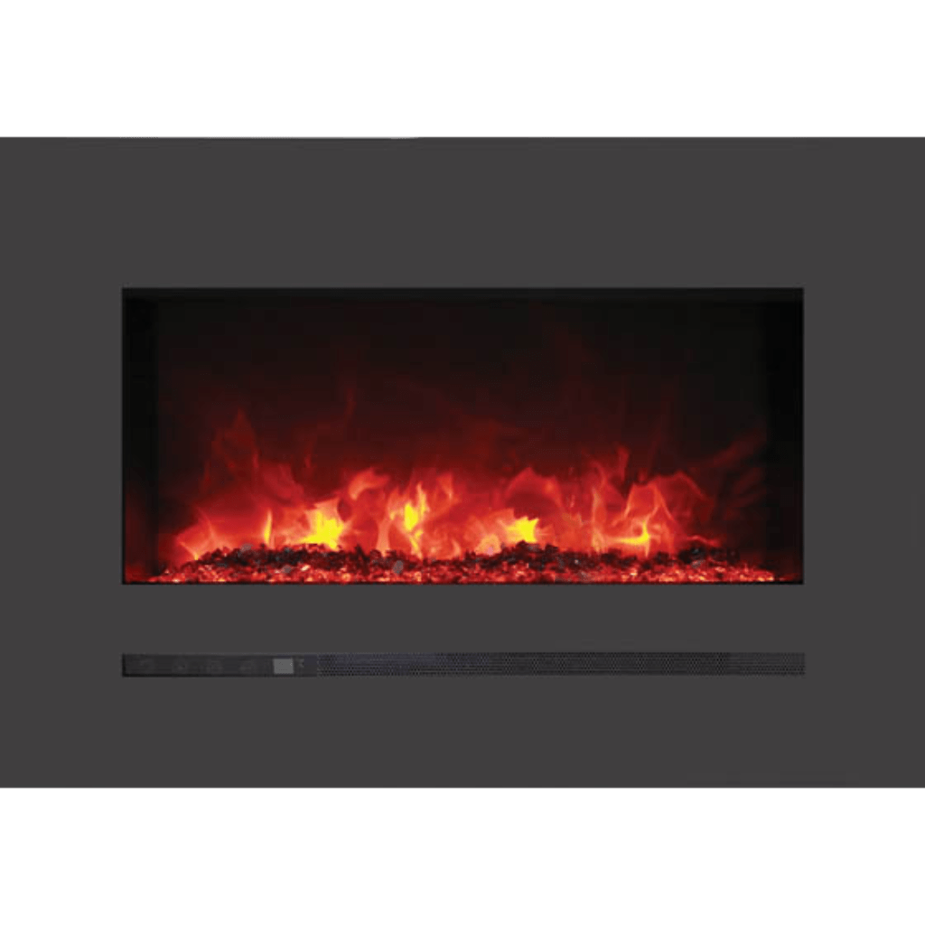 Sierra Flame by Amantii 26" Wall Mount/Flush Mount Electric Fireplace with Deep Charcoal Colored Steel Surround