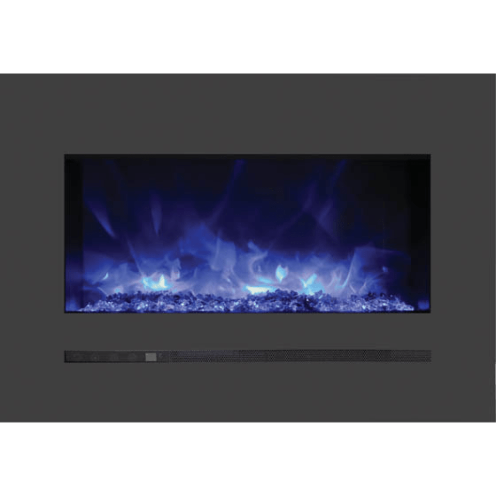 Sierra Flame by Amantii 26" Wall Mount/Flush Mount Electric Fireplace with Deep Charcoal Colored Steel Surround