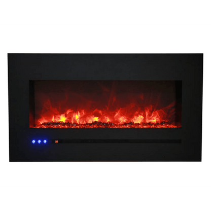 Sierra Flame by Amantii 26" Wall Mount/Flush Mount Electric Fireplace with Deep Charcoal Colored Steel Surround