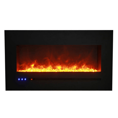 Sierra Flame by Amantii 26" Wall Mount/Flush Mount Electric Fireplace with Deep Charcoal Colored Steel Surround