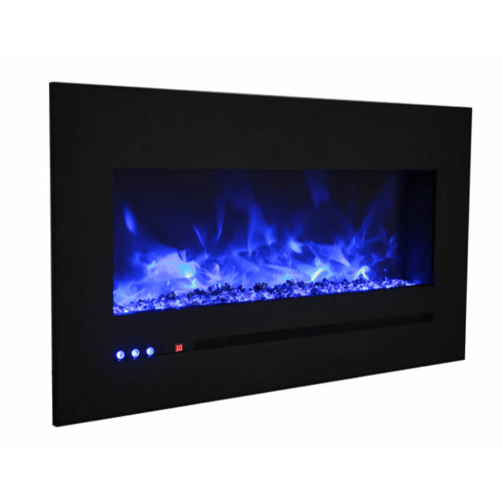 Sierra Flame by Amantii 26" Wall Mount/Flush Mount Electric Fireplace with Deep Charcoal Colored Steel Surround