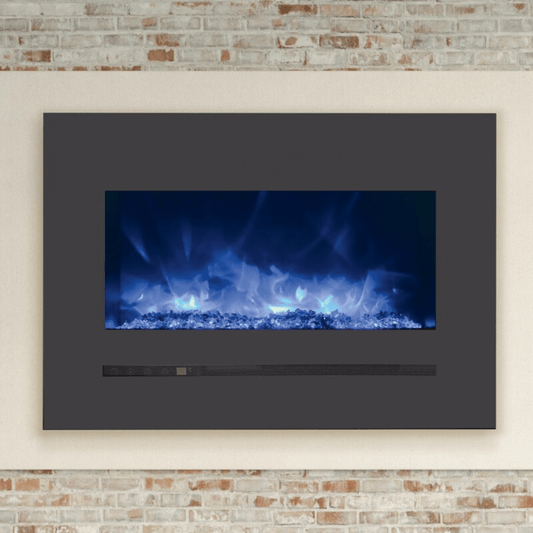 Sierra Flame by Amantii 26" Wall Mount/Flush Mount Electric Fireplace with Deep Charcoal Colored Steel Surround