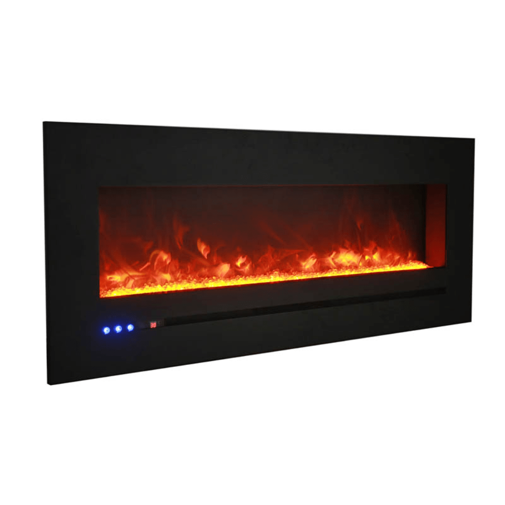 Sierra Flame by Amantii 34" Wall Mount/Flush Mount Electric Fireplace with Deep Charcoal Colored Steel Surround