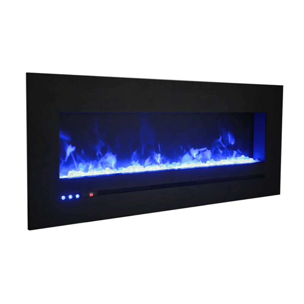 Sierra Flame by Amantii 34" Wall Mount/Flush Mount Electric Fireplace with Deep Charcoal Colored Steel Surround