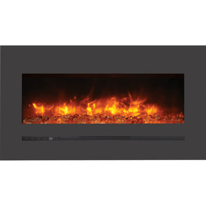 Sierra Flame by Amantii 34" Wall Mount/Flush Mount Electric Fireplace with Deep Charcoal Colored Steel Surround