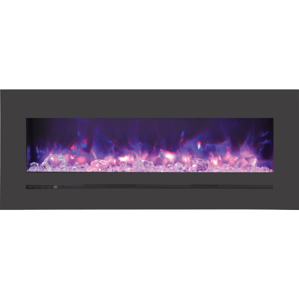 Sierra Flame by Amantii 48" Wall Mount/Flush Mount Electric Fireplace with Deep Charcoal Colored Steel Surround