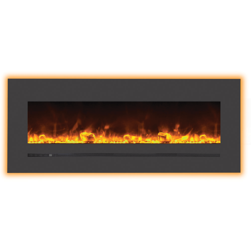 Sierra Flame by Amantii 48" Wall Mount/Flush Mount Electric Fireplace with Deep Charcoal Colored Steel Surround