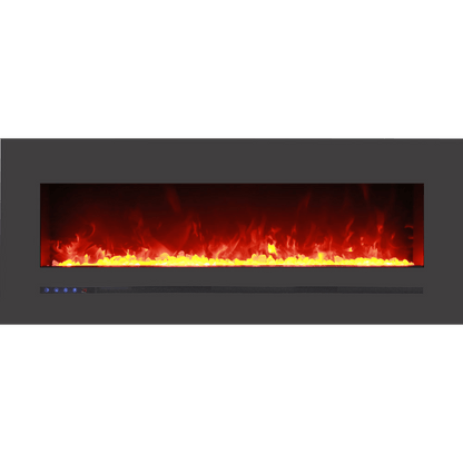 Sierra Flame by Amantii 48" Wall Mount/Flush Mount Electric Fireplace with Deep Charcoal Colored Steel Surround