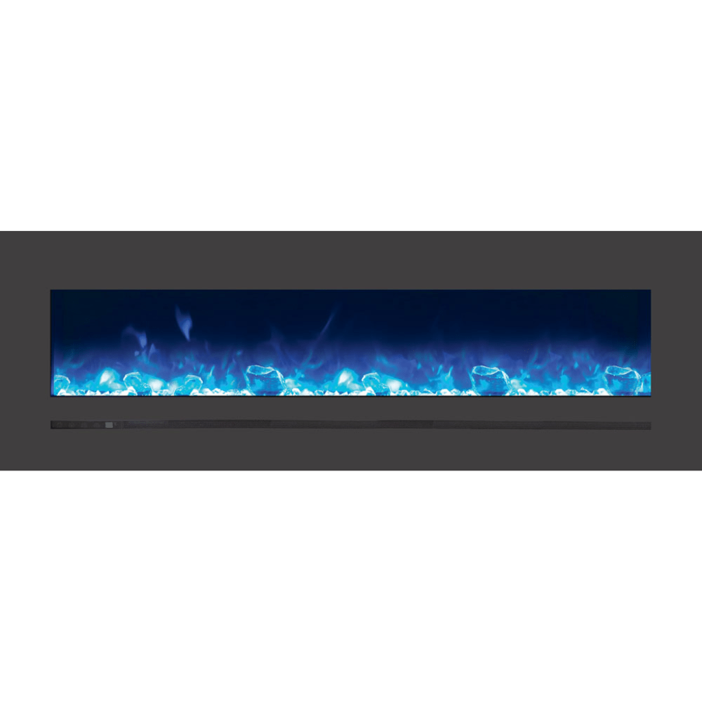 Sierra Flame by Amantii 60" Wall Mount/Flush Mount Electric Fireplace with Deep Charcoal Colored Steel Surround