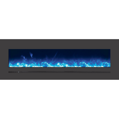 Sierra Flame by Amantii 60" Wall Mount/Flush Mount Electric Fireplace with Deep Charcoal Colored Steel Surround