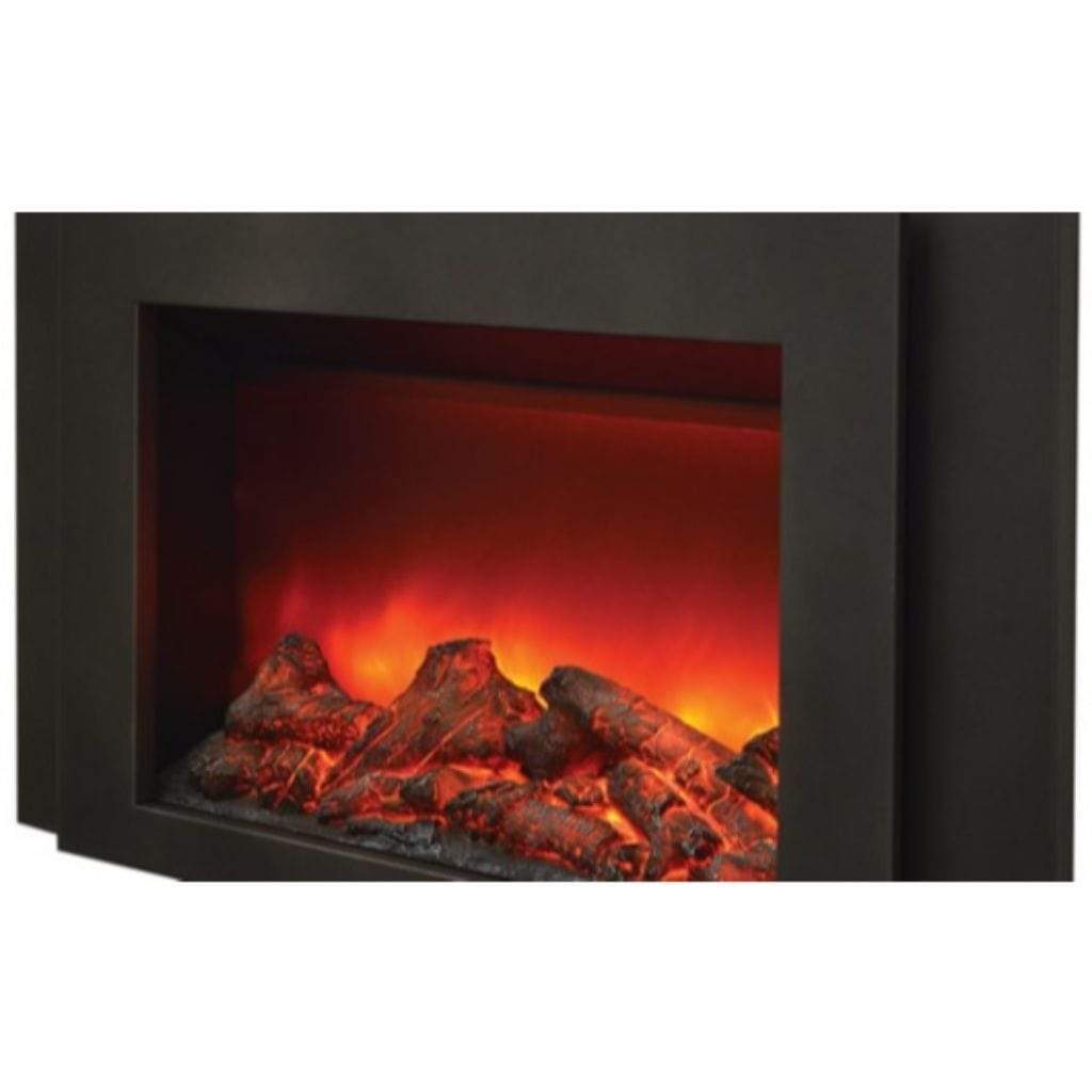 Sierra Flame by Amantii Deep 30"/34" Electric Fireplace Insert with Black Steel Surround