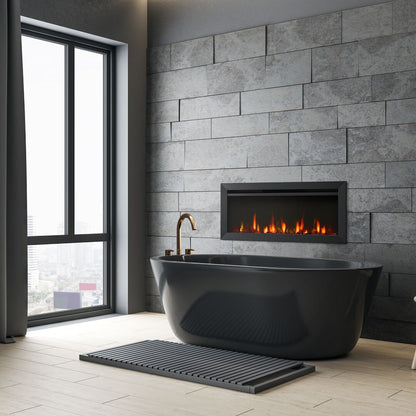 SimpliFire Allusion Slim 40" Linear Electric Recessed Fireplace