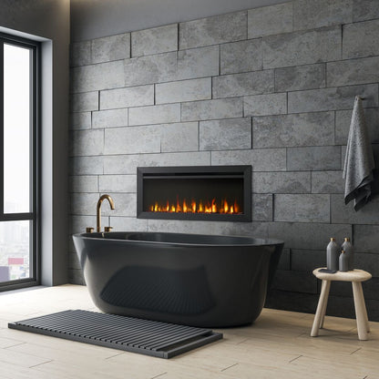 SimpliFire Allusion Slim 40" Linear Electric Recessed Fireplace