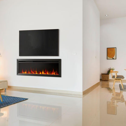 SimpliFire Allusion Slim 40" Linear Electric Recessed Fireplace
