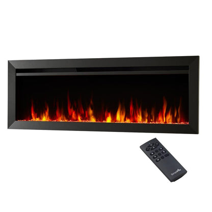 SimpliFire Allusion Slim 40" Linear Electric Recessed Fireplace