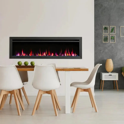 SimpliFire Allusion Slim 60" Linear Electric Recessed Fireplace