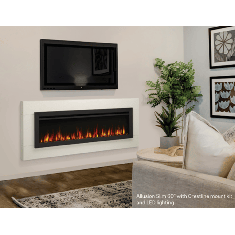SimpliFire Allusion Slim 72" Linear Electric Recessed Fireplace