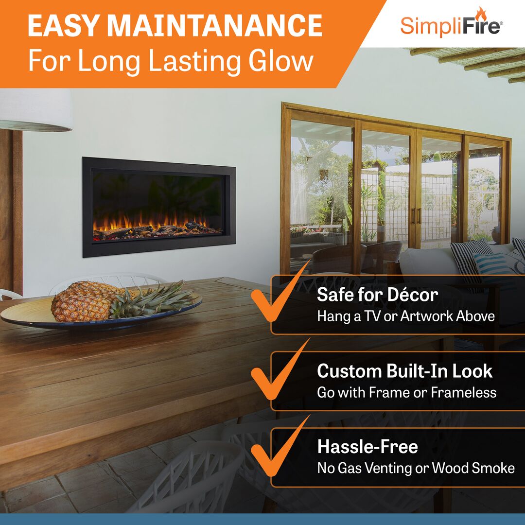 SimpliFire Forum 43" Outdoor Electric Fireplace