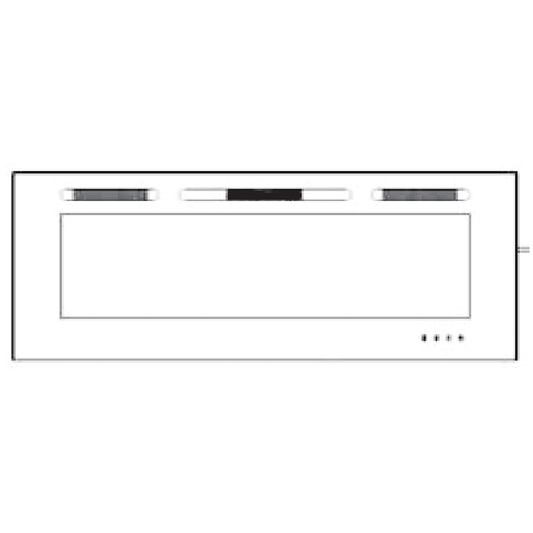 SimpliFire Front Glass for 40" Allusion Fireplace