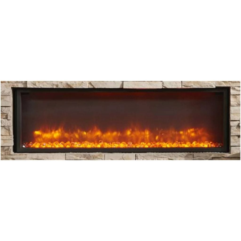 The Outdoor GreatRoom Company Gallery Linear Built In Electric Fireplace