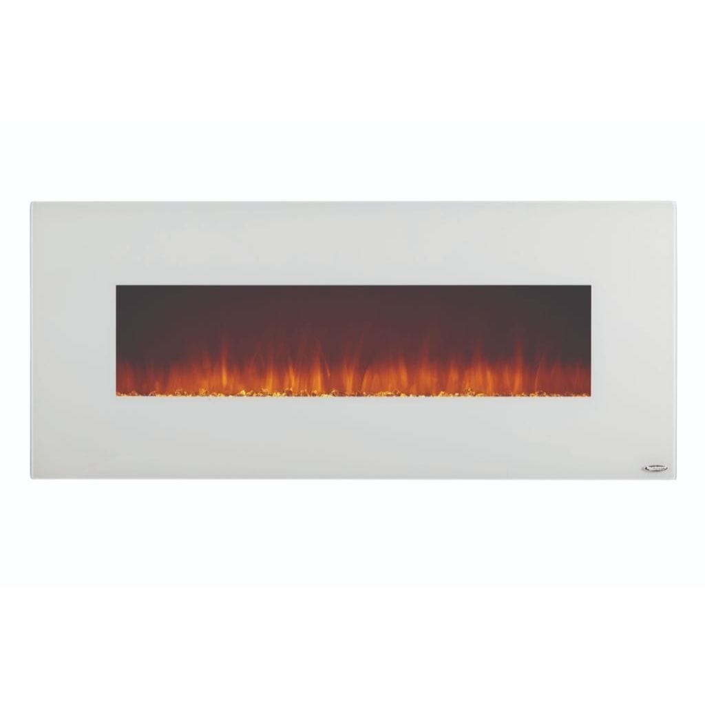 Touchstone Ivory White Wall-Mounted Fireplace